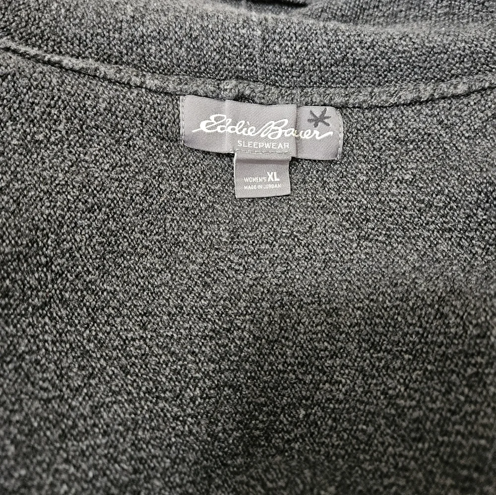 Eddie Bauer Long Sleeve Open Front Draped Cardigan - Picture 9 of 10